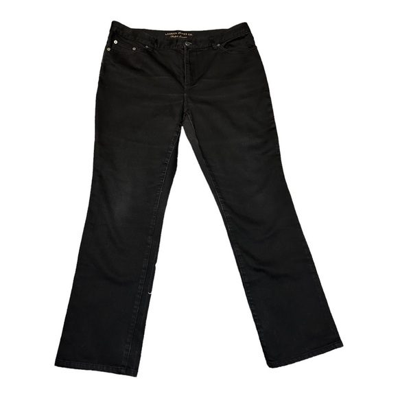 Ralph Lauren Black Bootcut Jeans 14L High Rise Straight Leg Classic Fit Denim - Picture 5 of 12